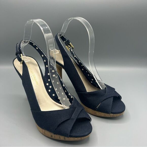 Christian Siriano for Payless Cork Heel Platform Open Toe Heels - Picture 2 of 8